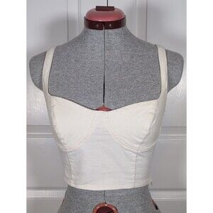 ASTR the Label Cream Corset Top Cream Bustier Crop Top Coquette Aesthetic Size S